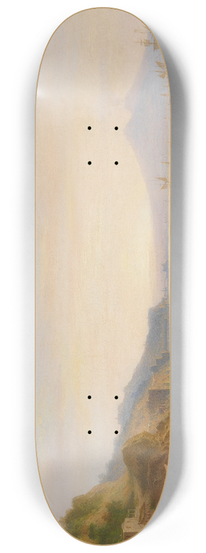 Carl Morgenstern - Bucht vor Neapel mit Blick auf den Vesuv 8.25 inch art skate deck