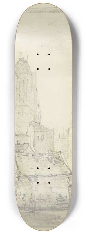 Carl Morgenstern - Die Fleischgasse in Frankfurt am Main 8.25 inch art skate deck