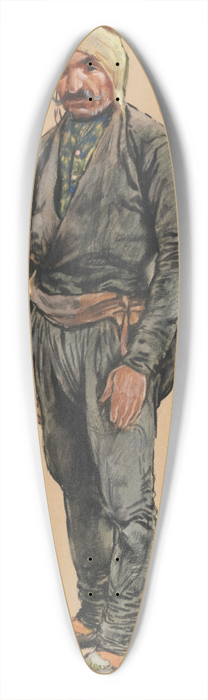 Evgeny Lanceray - Trebizonian Laz 39.3 inch art pintail longboard deck