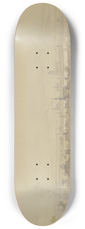 Carl Morgenstern - Frankfurt am Main vom vom Wendelsweg in Sachsenhausen aus gesehen 8.25 inch art skate deck