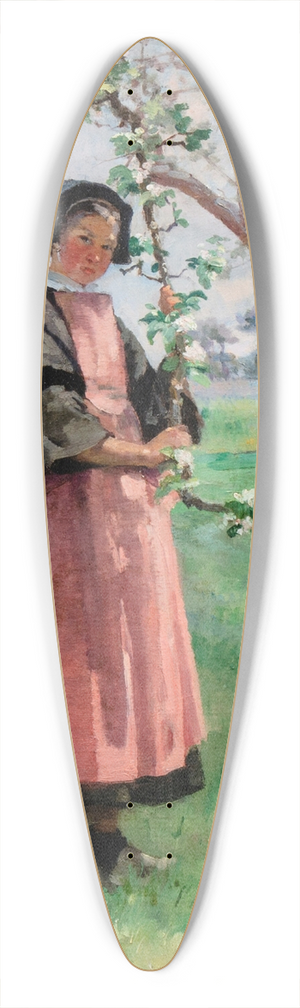 Fanny Fleury - Under the cherry blossoms 39.3 inch art pintail longboard deck