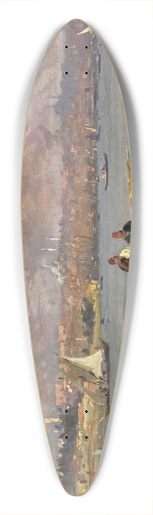 Fausto Zonaro - Constantinople From The Bosphorus 39.3 inch art pintail longboard deck