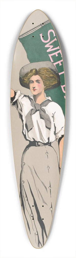 F. B. Couper - Sweet Briar 39.3 inch art pintail longboard deck