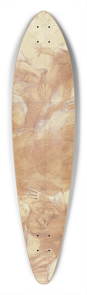 Federico Barocci - Johannes der Tufer und der Heilige Antonius erblicken Gottvater 39.3 inch art pintail longboard deck