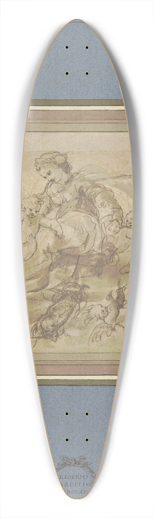 Federico Barocci - Muttergottes von Engeln getragen auf Wolken 39.3 inch art pintail longboard deck