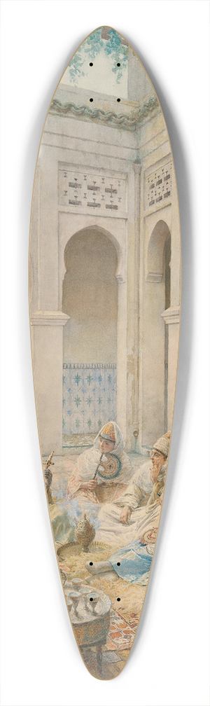 Federico Bartolini - Musicians in the courtyard 39.3 inch art pintail longboard deck