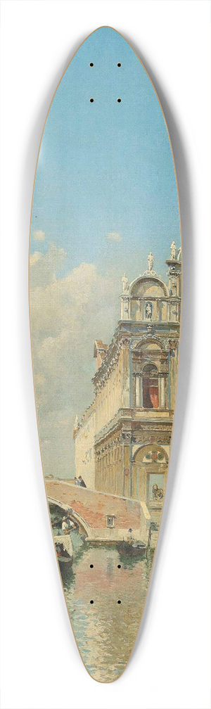 Federico del Campo - The Ospedale Civile in the Scuola Grande di San Marco and the Basilica of SS. Giovanni e Paolo (San Zanipolo), Venice 39.3 inch art pintail longboard deck Federico del Campo - The Ospedale Civile in the Scuola Grande di San Marco and the Basilica of SS. Giovanni e Paolo (San Zanipolo), Venice 39.3 inch art pintail longboard deck