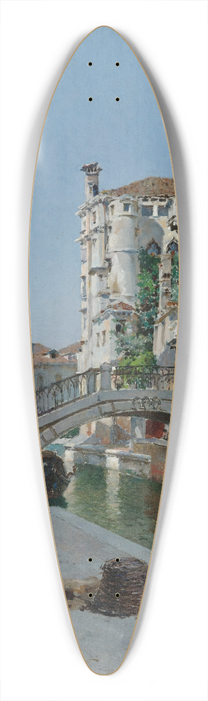 Federico del Campo - View of Venice 39.3 inch art pintail longboard deck