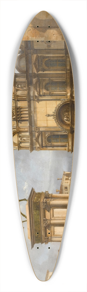 Federico Moja - Venice, a View of the Campo Santi Giovanni e Paolo, with the Equestrian Monument to Bartolomeo Colleoni and the Scuola Grande di San Marco in the Background 39.3 inch art pintail longboard deck
