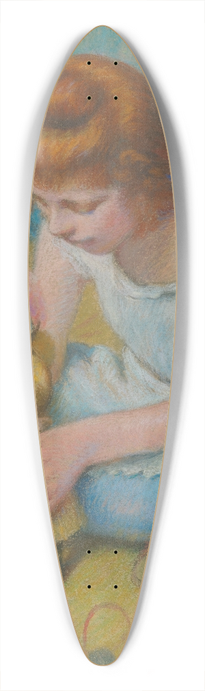 Federico Zandomeneghi - Enfant Jouant  La Poupe (Young Girl Playing WithA Doll) 39.3 inch art pintail longboard deck