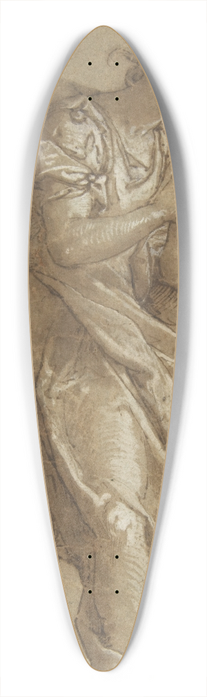 Federico Zuccaro - A Standing Angel and two Cherubs 39.3 inch art pintail longboard deck