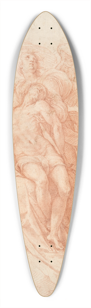 Federico Zuccaro - The Dead Christ Supported byAngels 39.3 inch art pintail longboard deck
