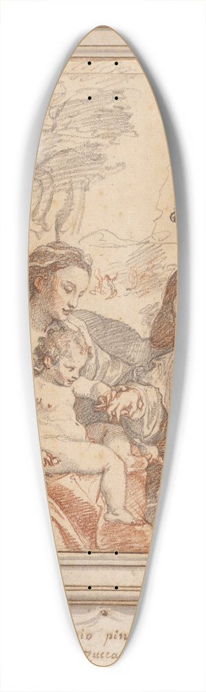 Federico Zuccaro - The Mystic Marriage of Saint Catherine (after Correggio) 39.3 inch art pintail longboard deck