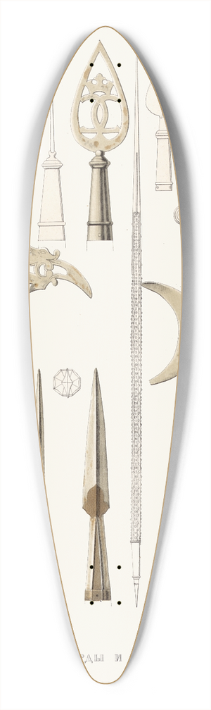 Fedor Grigoryevich Solntsev - Alebardy i kopia 39.3 inch art pintail longboard deck