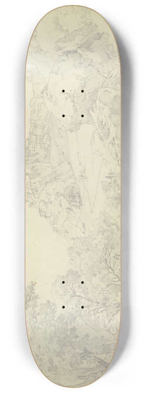 Carl Morgenstern - View of Cervara di Roma 8.25 inch art skate deck