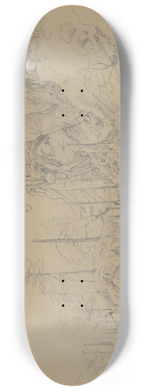 Carl Morgenstern - Waldlandschaft bei Hallstadt 8.25 inch art skate deck