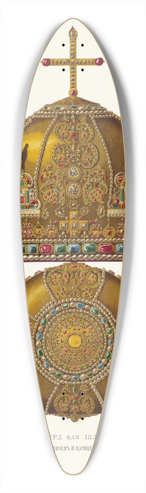 Fedor Grigoryevich Solntsev - Mitra ili shapka, podarennaia tsarem Alekseem Mikhailovichem i tsaritseiu Marieiu Ilinichnoiu patriarkhu Nikonu, v 1652 godu 39.3 inch art pintail longboard deck