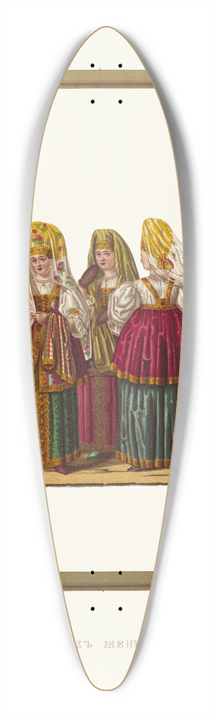 Fedor Grigoryevich Solntsev - Odezhda Tverskikh zhenshchin i devits 39.3 inch art pintail longboard deck