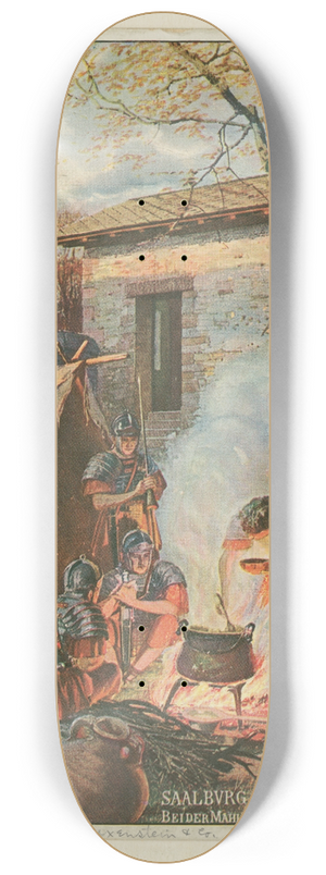 Carl Nebel - Saalburg; Bei der Mahlzet [at mealtime] 8.25 inch art skate deck