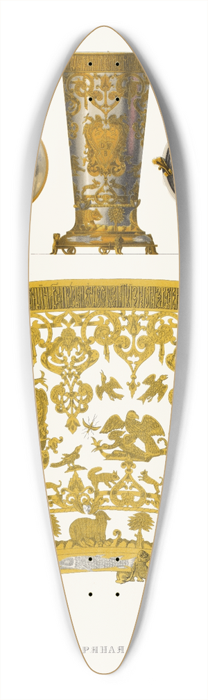 Fedor Grigoryevich Solntsev - Serebrianaia stopa 39.3 inch art pintail longboard deck