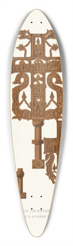 Fedor Grigoryevich Solntsev - Starinnye dereviannye kresty 39.3 inch art pintail longboard deck