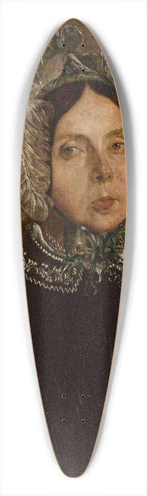 Feliks Pczarski - Portrait of a woman in a lacy cap 39.3 inch art pintail longboard deck