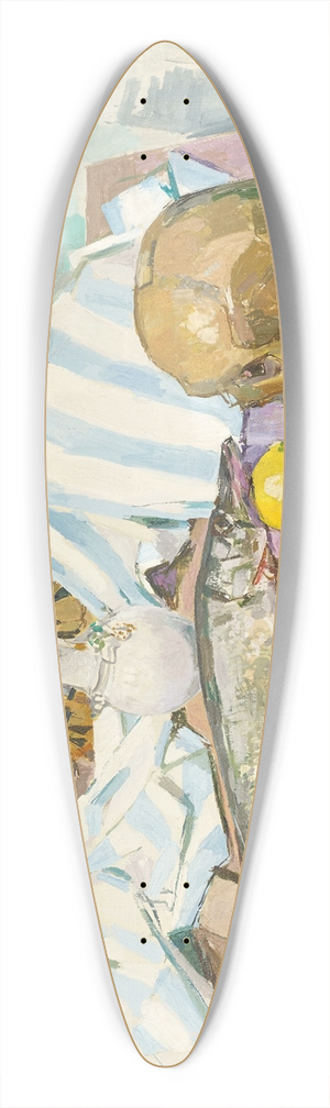 Felix Esterl - Etillleben Mit Totenkopf Und Fischen 39.3 inch art pintail longboard deck