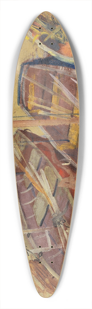 Felix Nussbaum - Fischerboote am Strand 39.3 inch art pintail longboard deck