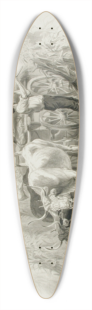 Felix Octavius Carr Darley - Haying Scene 39.3 inch art pintail longboard deck Felix Octavius Carr Darley - Haying Scene 39.3 inch art pintail longboard deck