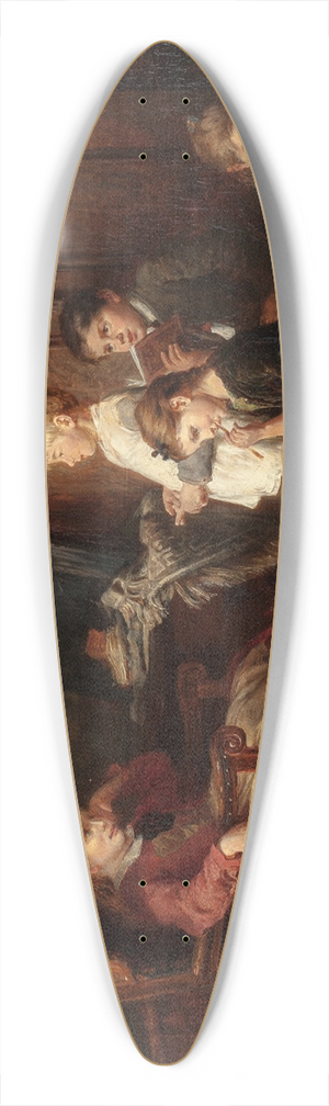 Felix Schlesinger - Children Reading 39.3 inch art pintail longboard deck