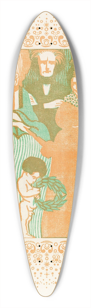 Ferdinand Andri - Zeitenfolge 39.3 inch art pintail longboard deck