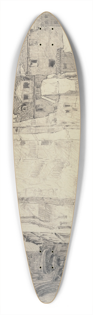 Ferdinand Boberg - Dmolitions de vieilles maisons en face de lhtel de Sens 39.3 inch art pintail longboard deck