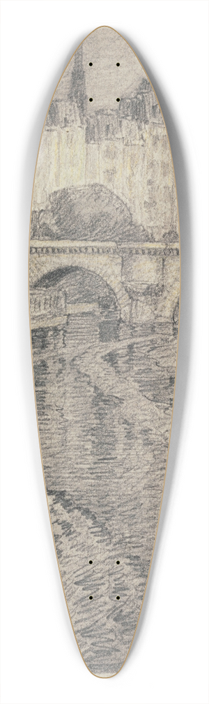 Ferdinand Boberg - La Cit et une partie du Pont-Neuf 39.3 inch art pintail longboard deck