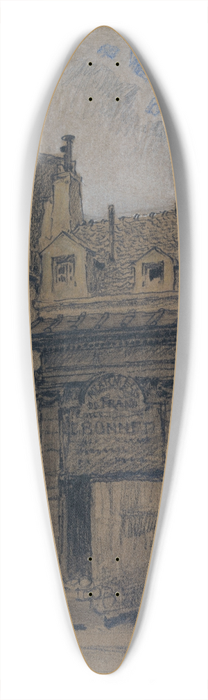 Ferdinand Boberg - La maison du n4 de la rue du Jour 39.3 inch art pintail longboard deck