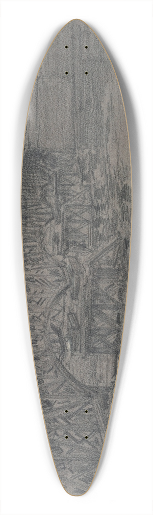 Ferdinand Boberg - La passerelle de la Concorde 39.3 inch art pintail longboard deck