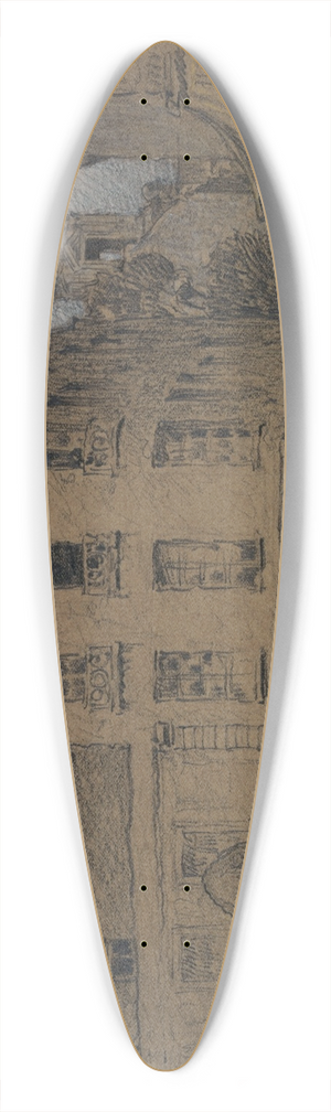 Ferdinand Boberg - La rue Cassette et rue Pape Carpentier 39.3 inch art pintail longboard deck