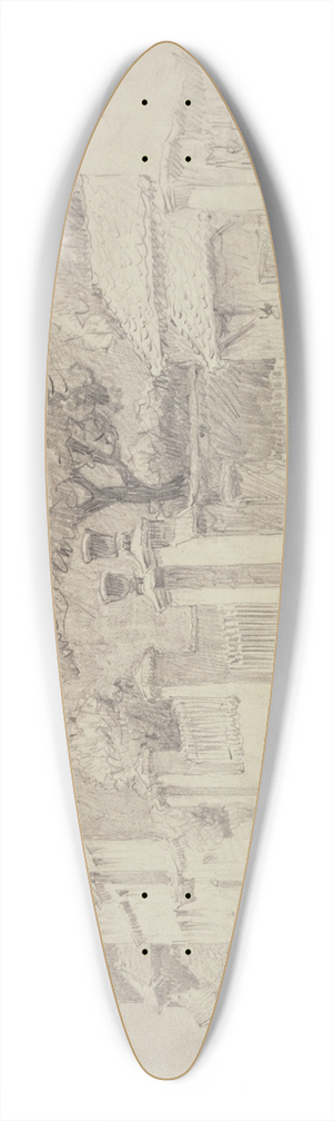 Ferdinand Boberg - La rue Montmartre 39.3 inch art pintail longboard deck