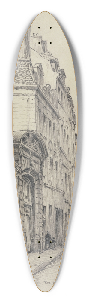 Ferdinand Boberg - La rue Saint-Julien-le-Pauvre 39.3 inch art pintail longboard deck