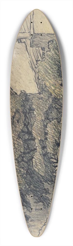 Ferdinand Boberg - La rue Saint-Vincent et la rue des Saules, maison du Pre Frdric 39.3 inch art pintail longboard deck