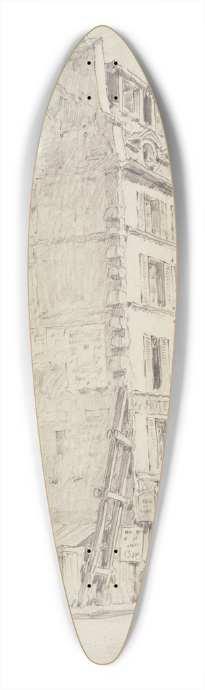 Ferdinand Boberg - Quai des Grands Augustins et la rue Dauphine 39.3 inch art pintail longboard deck