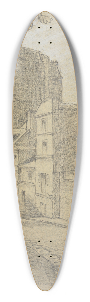 Ferdinand Boberg - Rue Cortot,  Montmartre 39.3 inch art pintail longboard deck