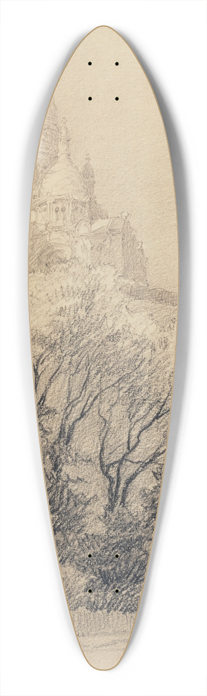 Ferdinand Boberg - Square Montmartre 39.3 inch art pintail longboard deck