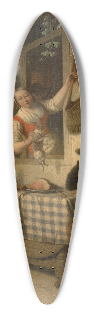 Ferdinand de Braekeleer - Resting Hunter 39.3 inch art pintail longboard deck