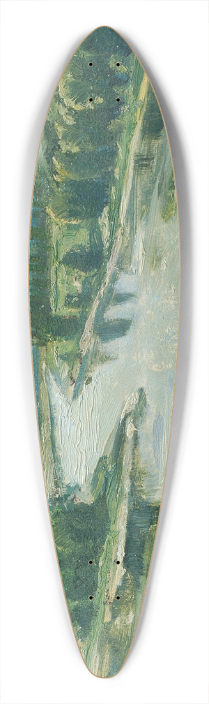 Ferdinand Engelmller - Zusammenfluss von Moldau und Elbe 39.3 inch art pintail longboard deck