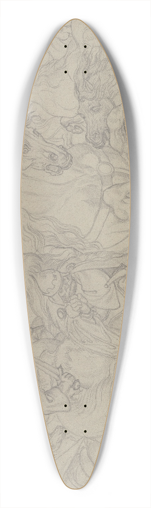 Ferdinand Fellner - Equestrian combat 39.3 inch art pintail longboard deck