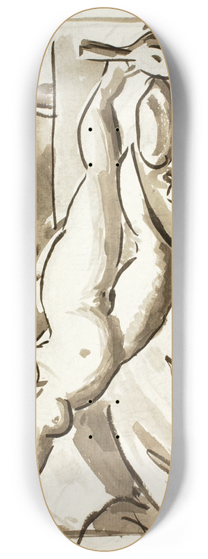 Carl Newman - Reclining Female Nude VIII 8.25 inch art skate deck