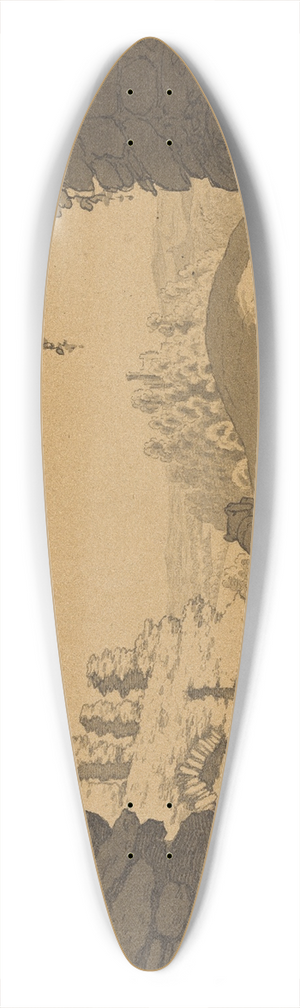 Ferdinand Fellner - Sdliche Landschaft mit Hund 39.3 inch art pintail longboard deck