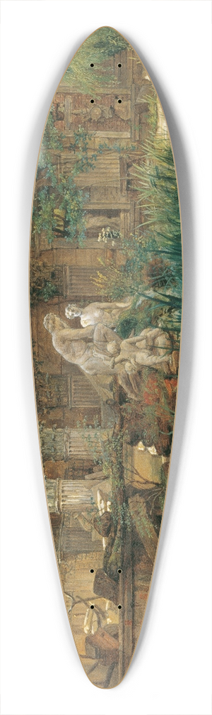 Ferdinand Georg Waldmller - Die Rmische Ruine in Schnbrunn 39.3 inch art pintail longboard deck