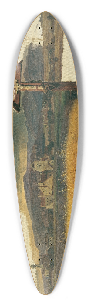 Ferdinand Georg Waldmller - Landschaft von Brunn am Gebirge 39.3 inch art pintail longboard deck
