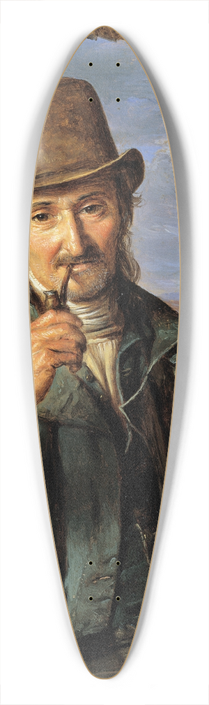 Ferdinand Georg Waldmller - Taglhner mit seinem Sohn 39.3 inch art pintail longboard deck